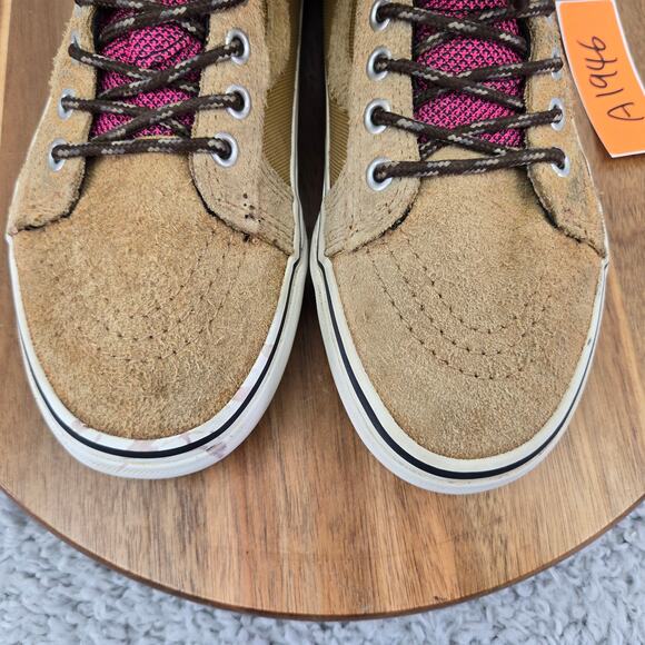 Vans Sk8-Hi MTE Tan Brown Suede Leather Performance Athletic Sneakers Womens 8 - Picture 6 of 13